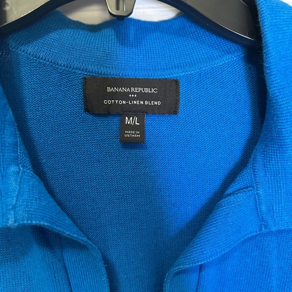 Banana Republic Blue Polo Shirt Classic Knit - Picture 2 of 3